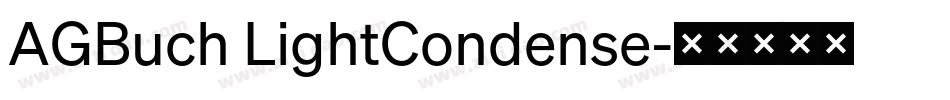 AGBuch LightCondense字体转换